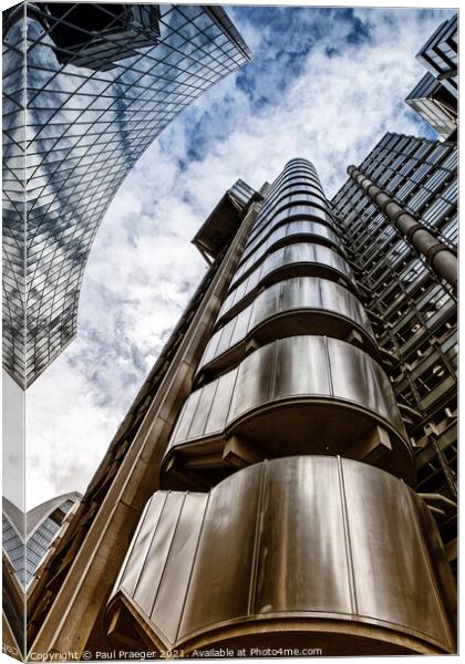 Lloyds Building in the City of London 1 Canvas Print by Paul Praeger
