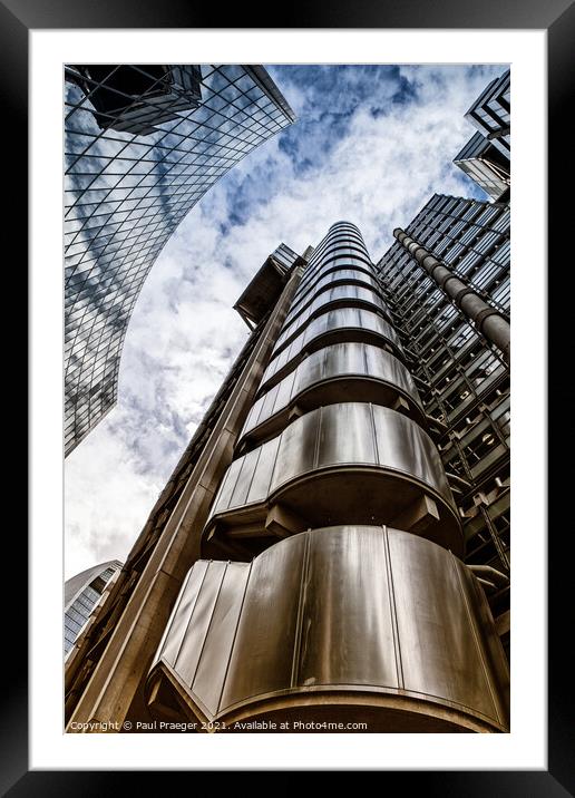 Lloyds Building in the City of London 1 Framed Mounted Print by Paul Praeger