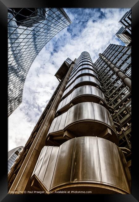 Lloyds Building in the City of London 1 Framed Print by Paul Praeger