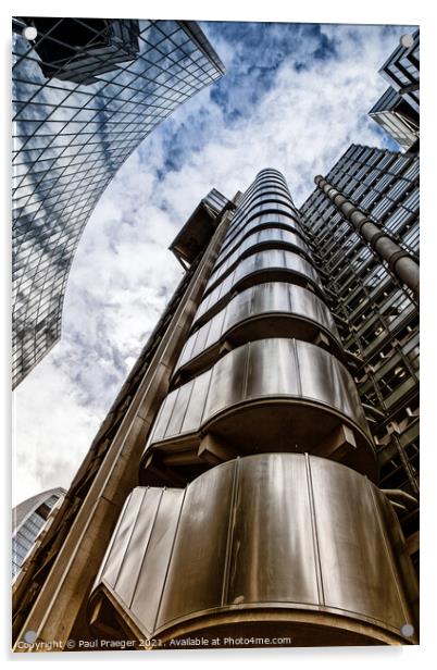 Lloyds Building in the City of London 1 Acrylic by Paul Praeger