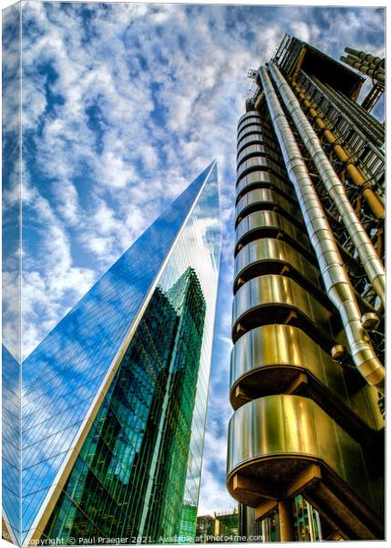 Lloyds Building in the City of London 3 Canvas Print by Paul Praeger