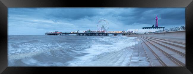 Blackpool Tower and Central Pier Framed Print by Phil Durkin DPAGB BPE4