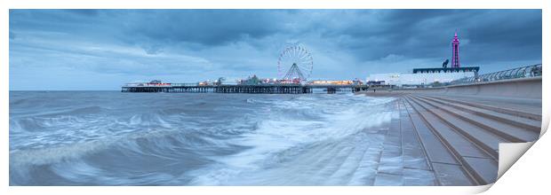 Blackpool Tower and Central Pier Print by Phil Durkin DPAGB BPE4