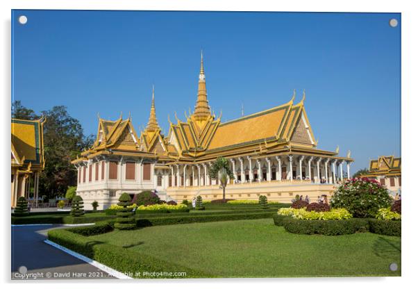 Royal Palace, Phnom Penh, Cambodia. Acrylic by David Hare
