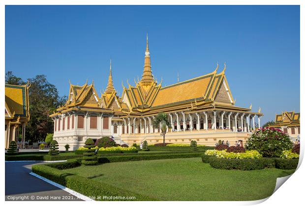 Royal Palace, Phnom Penh, Cambodia. Print by David Hare