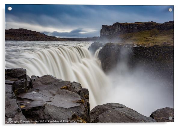Dettifoss waterfall in Iceland Acrylic by Paulo Rocha