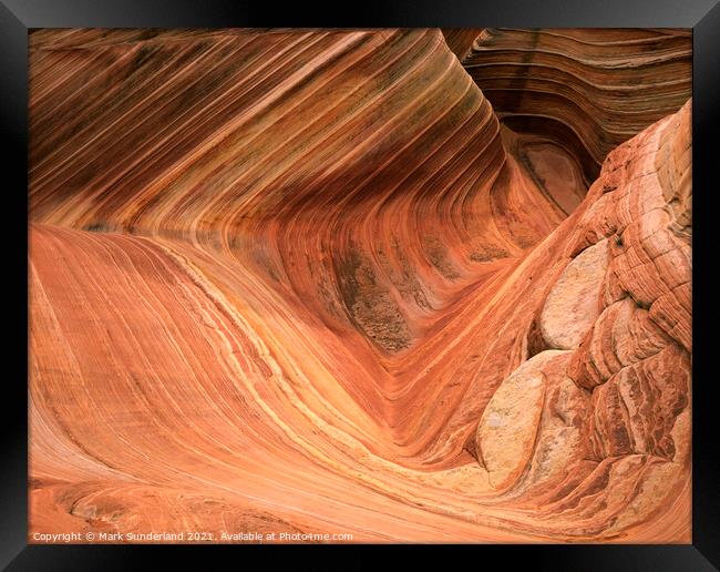 The Wave at Coyote Buttes Framed Print by Mark Sunderland