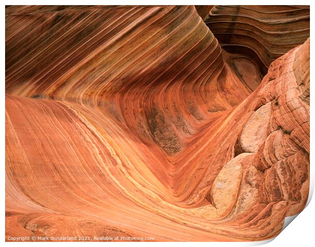 The Wave at Coyote Buttes Print by Mark Sunderland