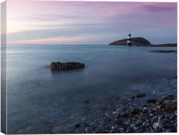 Trwyn Du lighthouse Canvas Print by Rory Trappe