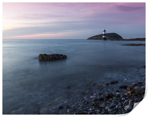 Trwyn Du lighthouse Print by Rory Trappe
