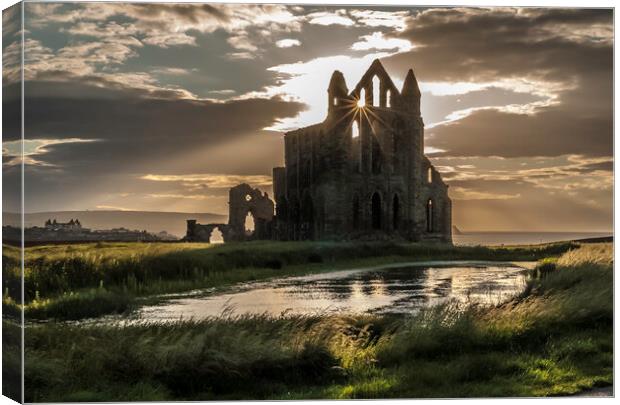 Whitby Abbey Canvas Print by Andrew Sharpe