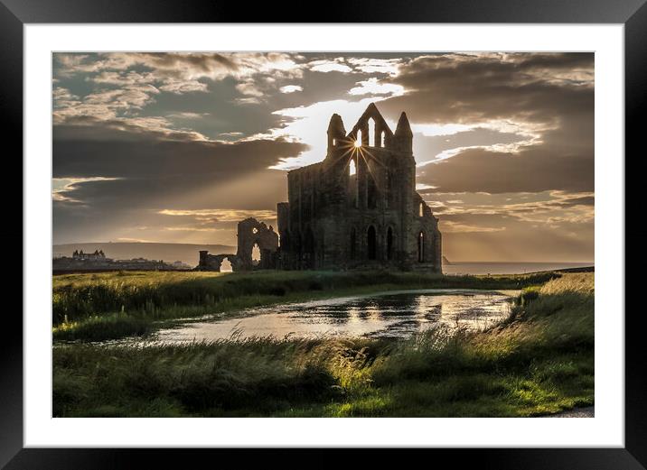 Whitby Abbey Framed Mounted Print by Andrew Sharpe