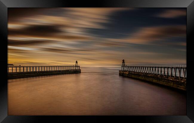 Whitby Harbour, North Yorkshire Coast Framed Print by Andrew Sharpe