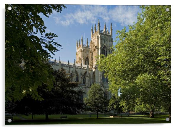 York Minster from Dean's Park Acrylic by Andrew Sharpe