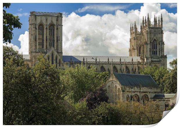 York Minster from the City Walls Print by Andrew Sharpe