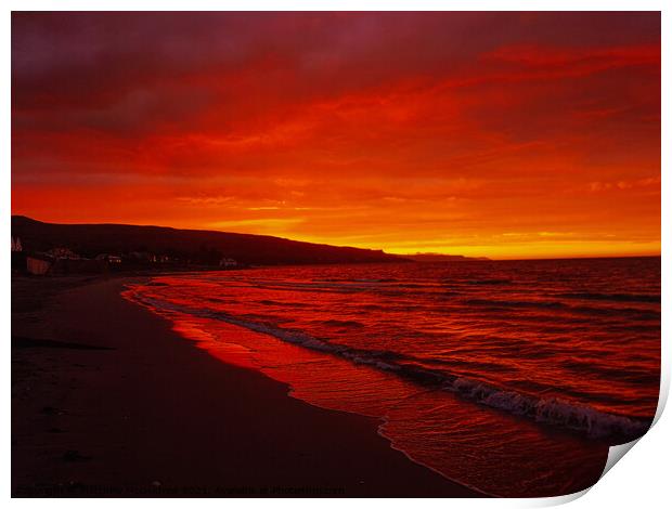 Sunset at Ballygalley Beach  Print by Matthew McGoldrick