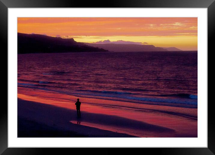 Silhouette in the Sand Framed Mounted Print by Matthew McGoldrick