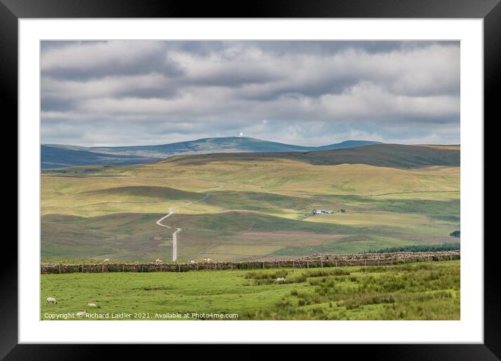 Great Dun Fell from High Hurth Edge Framed Mounted Print by Richard Laidler