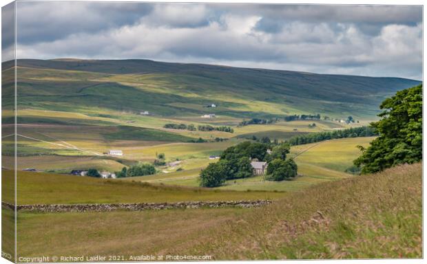 Harwood, Teesdale - Sunshine and Shadows Canvas Print by Richard Laidler