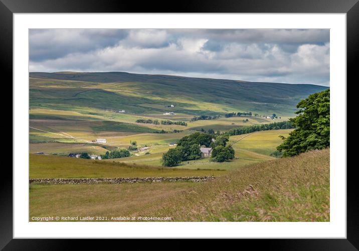 Harwood, Teesdale - Sunshine and Shadows Framed Mounted Print by Richard Laidler