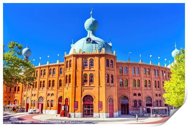 Campo Pequeno Bullring Bullfight Arena Lisbon Portugal Print by William Perry