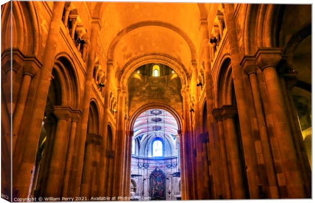 Basilica The Se Cathedral Lisbon Portugal Canvas Print by William Perry