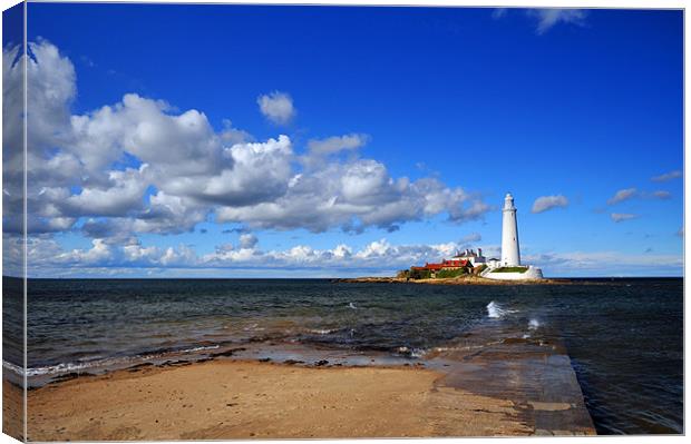 Late afternoon at the Lighthouse Canvas Print by Michael Oakes