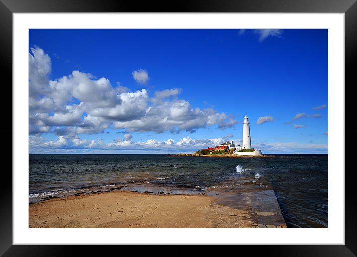 Late afternoon at the Lighthouse Framed Mounted Print by Michael Oakes