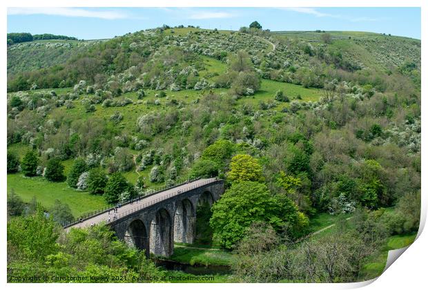 Monsal Viaduct and Dale Print by Christopher Keeley