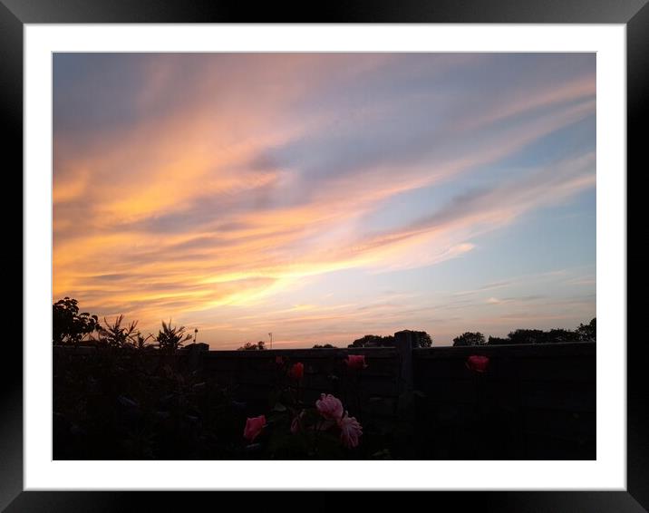 Colourful Sunset Framed Mounted Print by Cassie Jackson