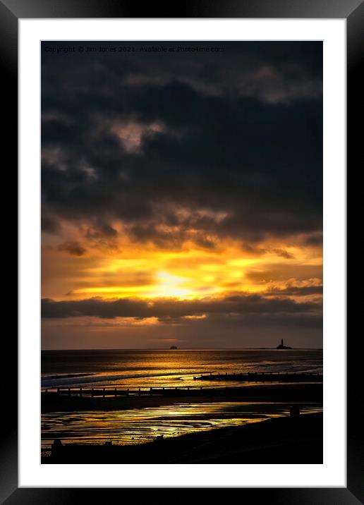 December sunrise with storms to follow Framed Mounted Print by Jim Jones