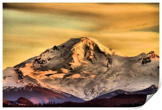 Glorious Mountains, Powerful Sunset  Print by Buz Reid
