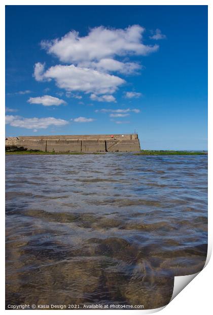St Andrews Harbour Wall Print by Kasia Design