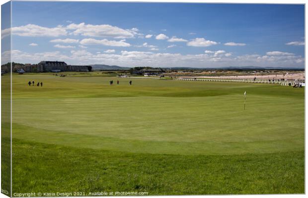 Approaching the 18th Hole, Old Course, St Andrews Canvas Print by Kasia Design