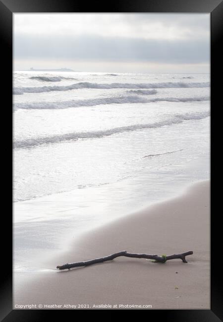 Beach At Seahouses Framed Print by Heather Athey