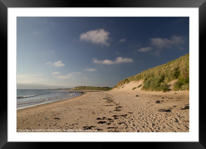 Bamburgh beach, Northumberland Framed Mounted Print by Heather Athey