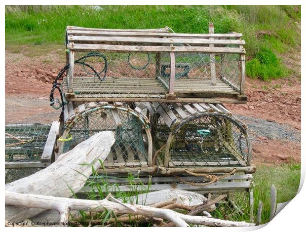 Lobster Pots Print by Stephanie Moore