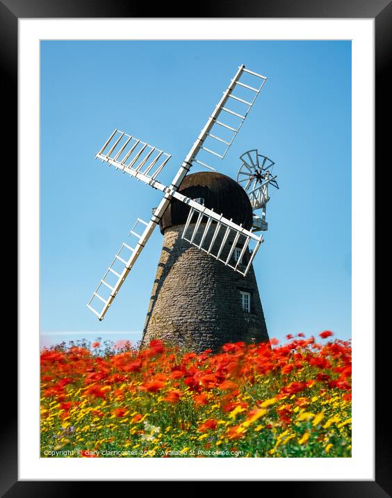 The Flowering Windmill Framed Mounted Print by Gary Clarricoates