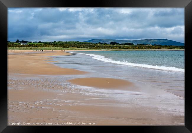 Dornoch beach in Sutherland, Scotland Framed Print by Angus McComiskey