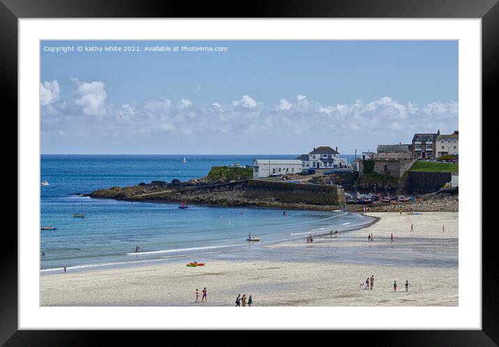  stunning beauty of Coverack, a Cornish Seaside Framed Mounted Print by kathy white