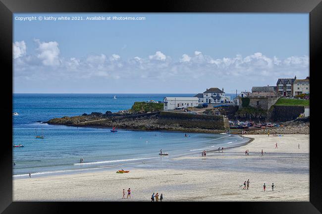  stunning beauty of Coverack, a Cornish Seaside Framed Print by kathy white