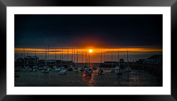 Boats in the Harbot  Framed Mounted Print by Andrew chittock