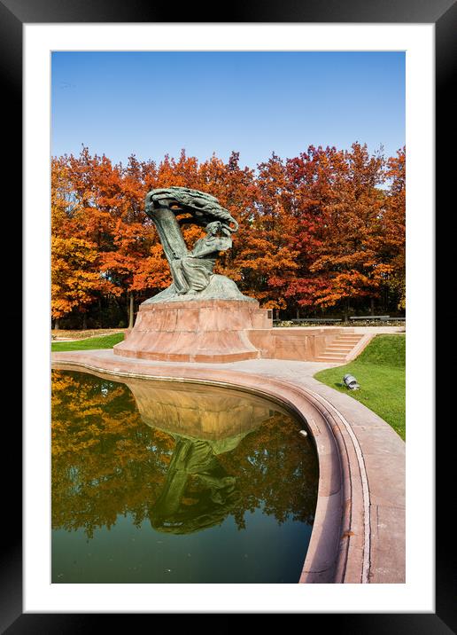 Chopin Monument in Warsaw Framed Mounted Print by Artur Bogacki