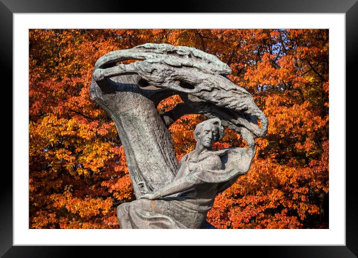 Frederic Chopin Statue in Warsaw Framed Mounted Print by Artur Bogacki