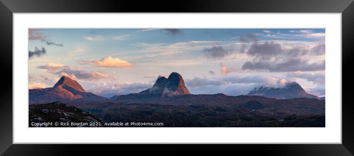 Assynt Mountnains Framed Mounted Print by Rick Bowden
