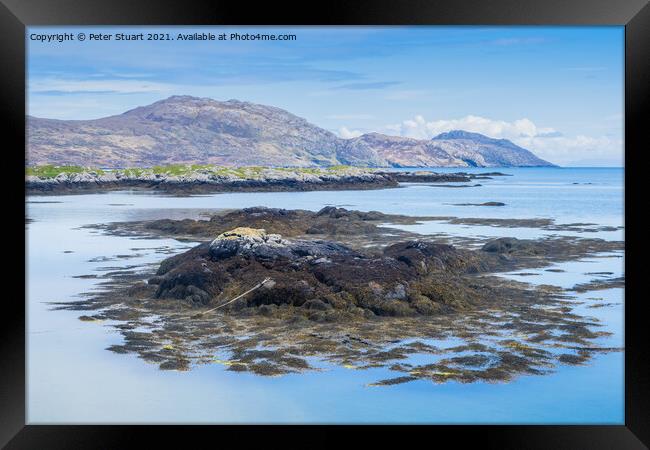 Prince's Beach is located on the west side of the Isle of Eriska Framed Print by Peter Stuart