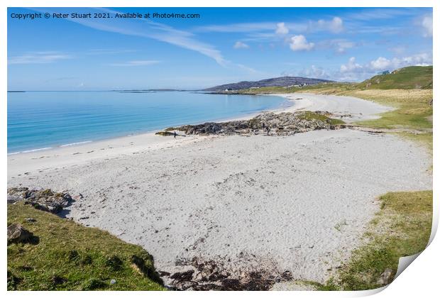 Prince's Beach is located on the west side of the Isle of Eriska Print by Peter Stuart