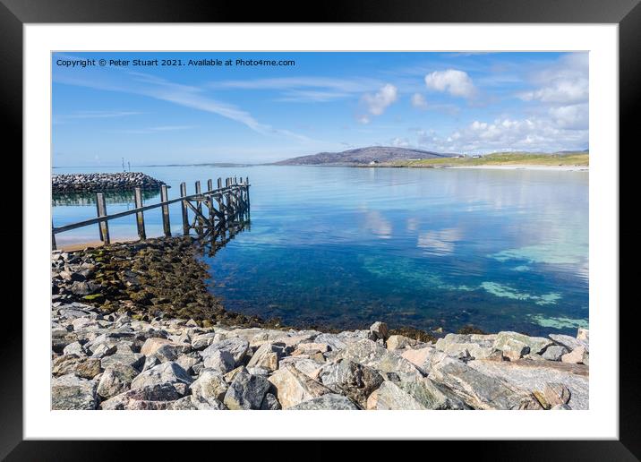 Eriskay is an island in the Outer Hebrides and is located betwee Framed Mounted Print by Peter Stuart