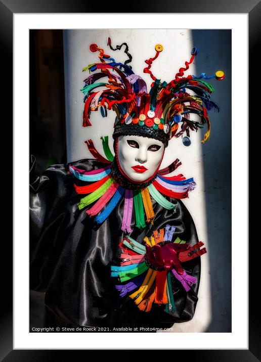 Carnival Costume Framed Mounted Print by Steve de Roeck