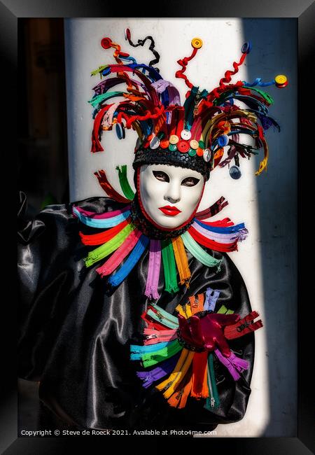 Carnival Costume Framed Print by Steve de Roeck